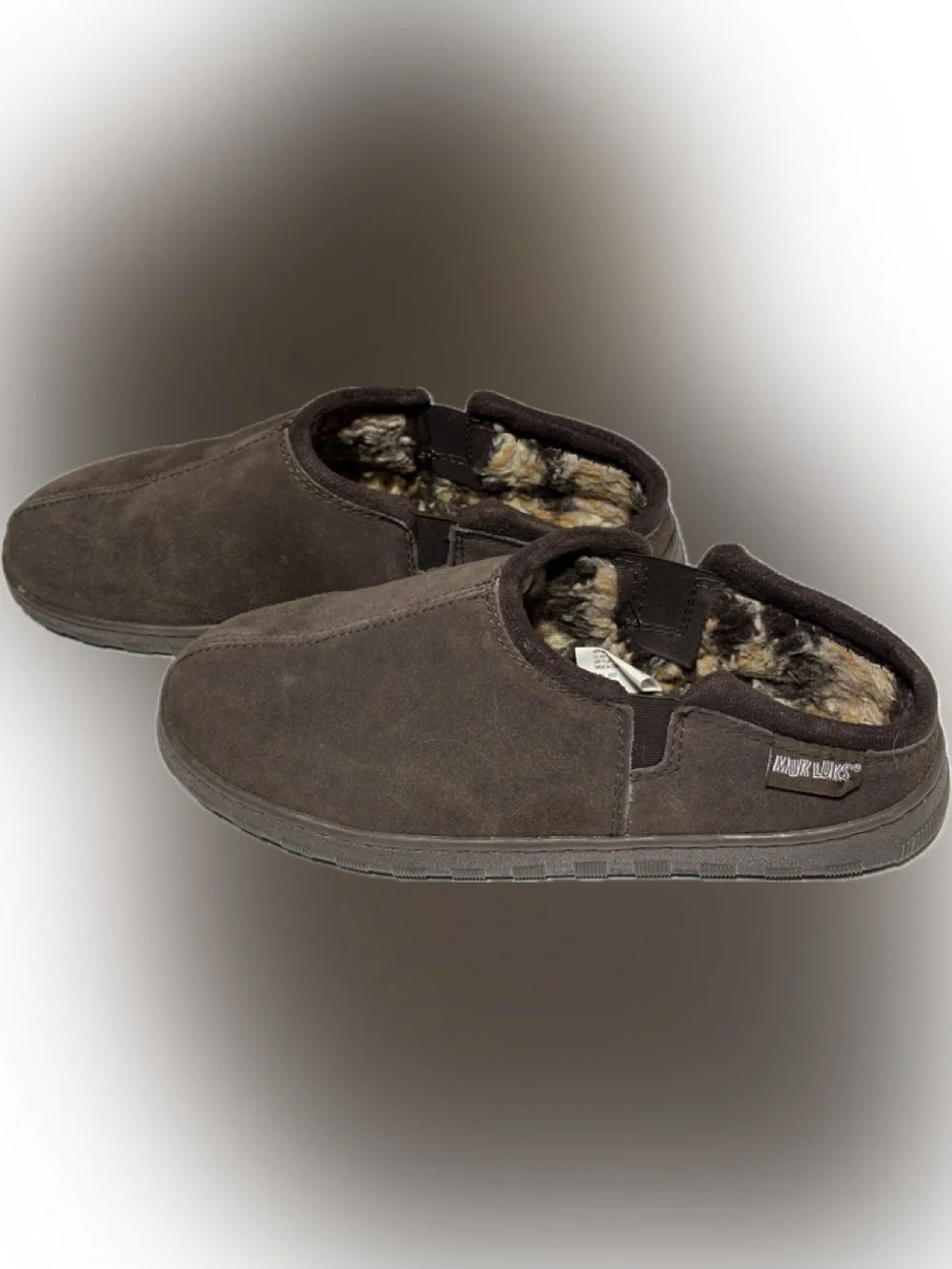 MUK LUKS Men's Matt Printed Berber Suede Clog Slip-Ons Size 9